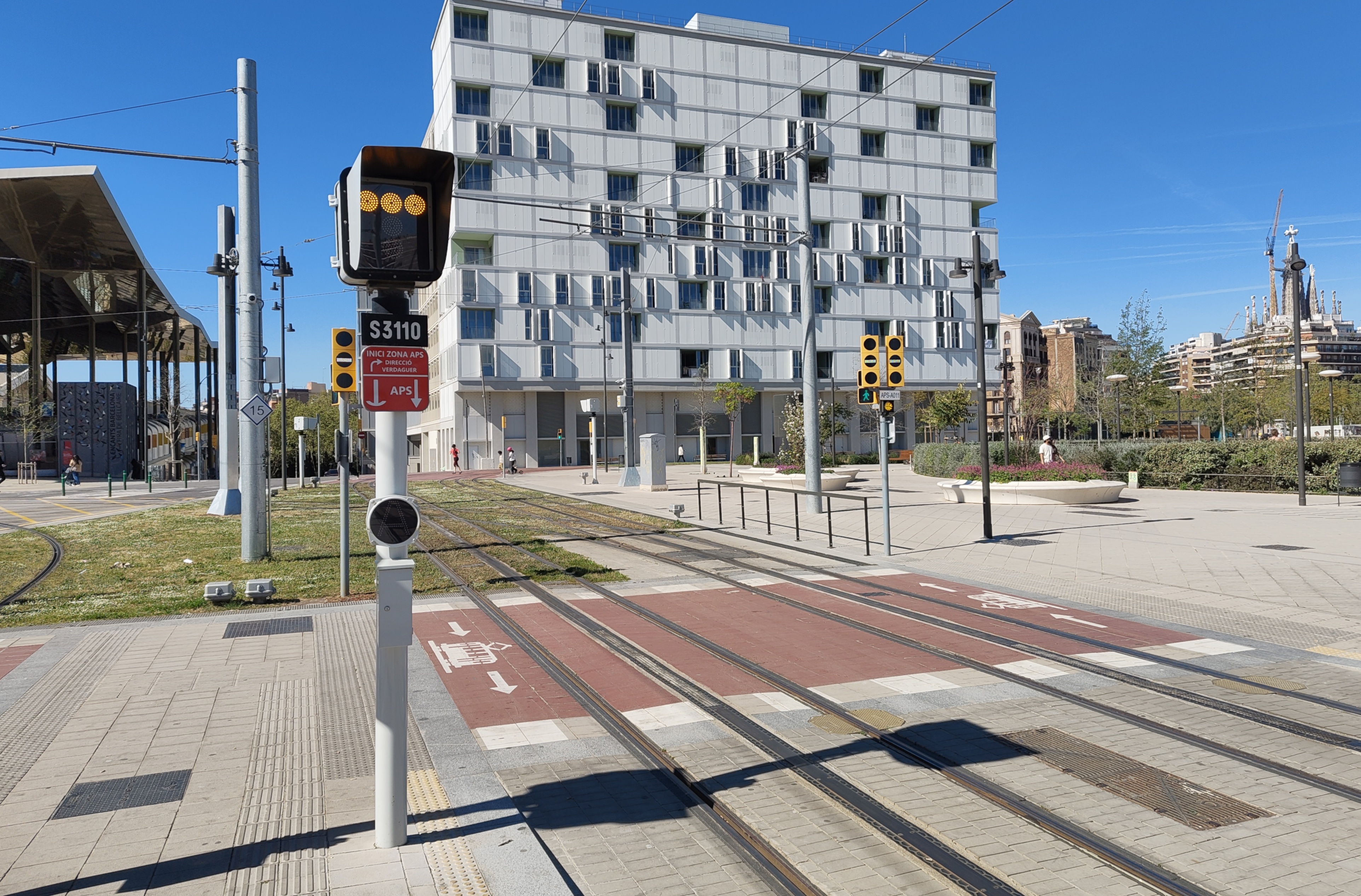 Signage indicating the start of the APS zone.